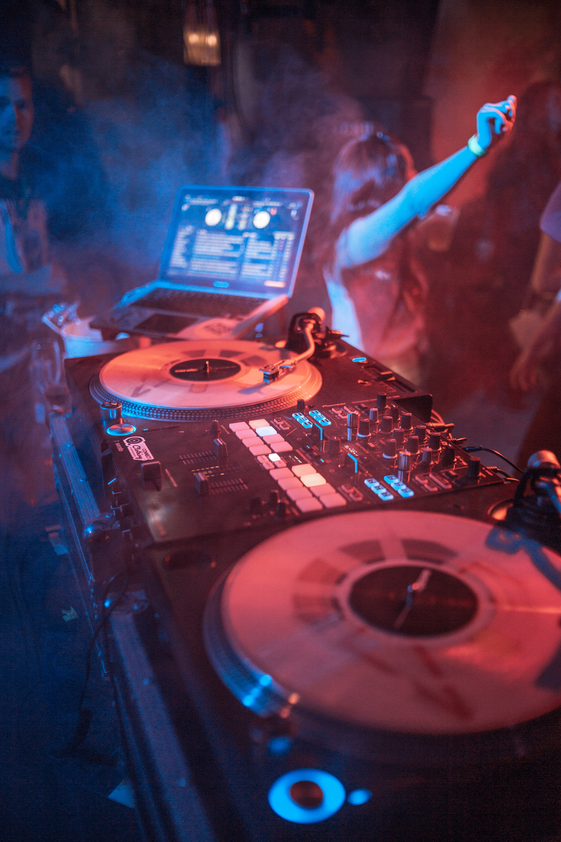 A DJ Controller in a Club